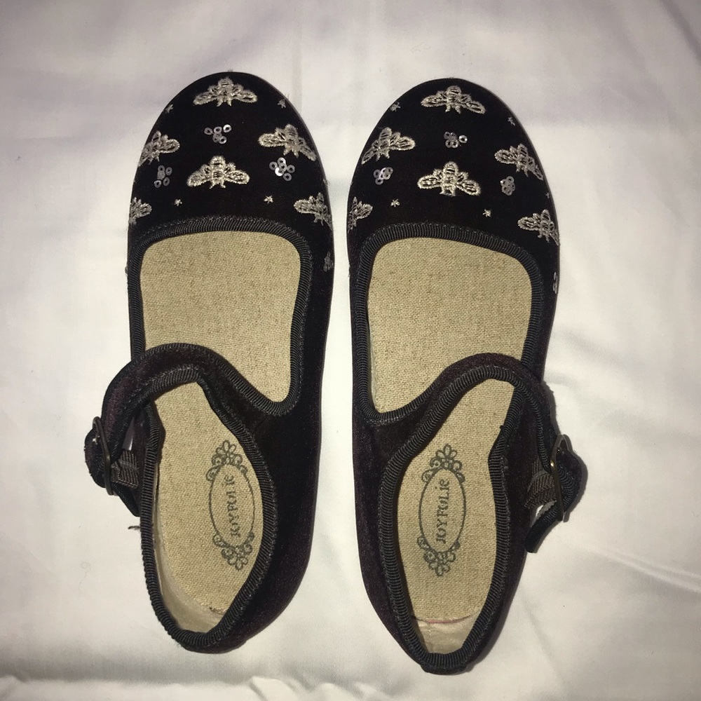 SOLD Girls dressy shoes 2 pair one black and one red